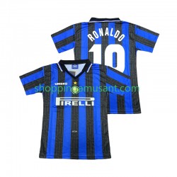 Maillot de Foot Inter Milan Ronaldo 10 1997 Rétro Homme Domicile 1998 Manche Courte