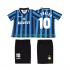 Maillot de Foot Inter Milan Ronaldo 10 1997 Rétro Enfant Domicile 1998 Manche Courte