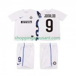 Maillot de Foot Inter Milan Ronaldo 9 Rétro Enfant Extérieur 2011 2010 Manche Courte