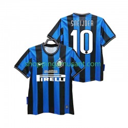 Maillot de Foot Inter Milan SNEIJDER 10 2009 Rétro Homme Domicile 2010 Manche Courte
