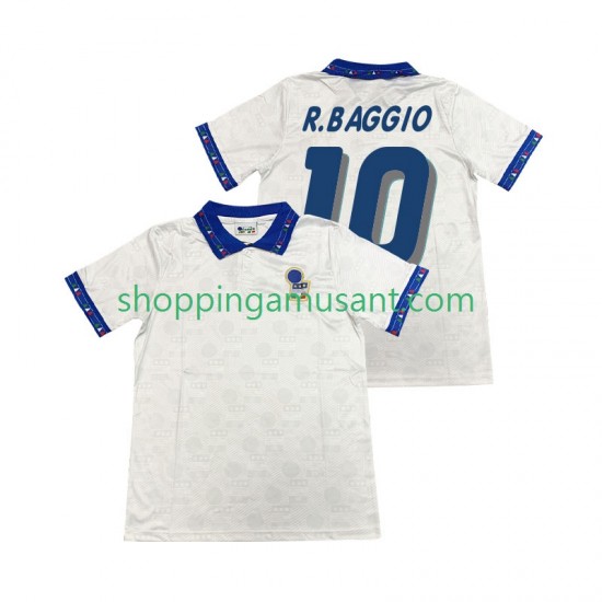 Maillot de Foot Italie Roberto Baggio 10 Rétro Homme Extérieur 1994 Manche Courte