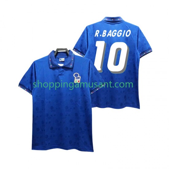 Maillot de Foot Italie Roberto Baggio 10 Rétro Homme Domicile 1994 Manche Courte