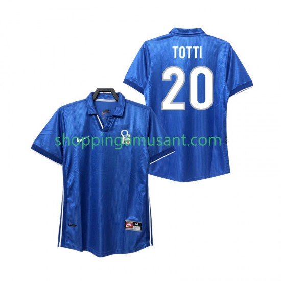 Maillot de Foot Italie Totti 20 Rétro Homme Domicile 1998 Manche Courte