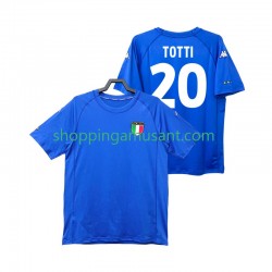 Maillot de Foot Italie Totti 20 2000 Rétro Homme Domicile Manche Courte