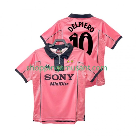 Maillot de Foot Juventus DEL PIER0 10 1997 Rétro Homme Extérieur 1998 Manche Courte