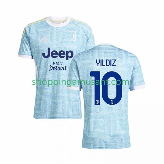 Maillot de Foot Juventus Kenan Yildiz 10 Homme Extérieur 2025-2026 Manche Courte