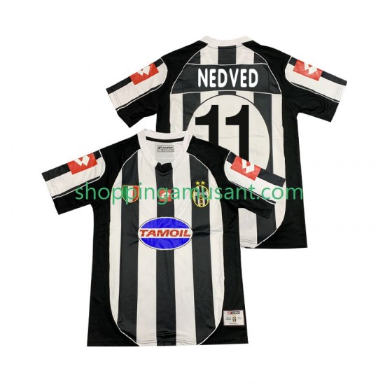 Maillot de Foot Juventus NEDVED 11 2003 Rétro Homme Domicile 2002 Manche Courte