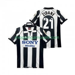 Maillot de Foot Juventus ZIDANE 21 1997 Rétro Homme Domicile 1998 Manche Courte