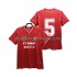 Maillot de Foot Liverpool 5 1985 1986 Rétro Homme Domicile Manche Courte