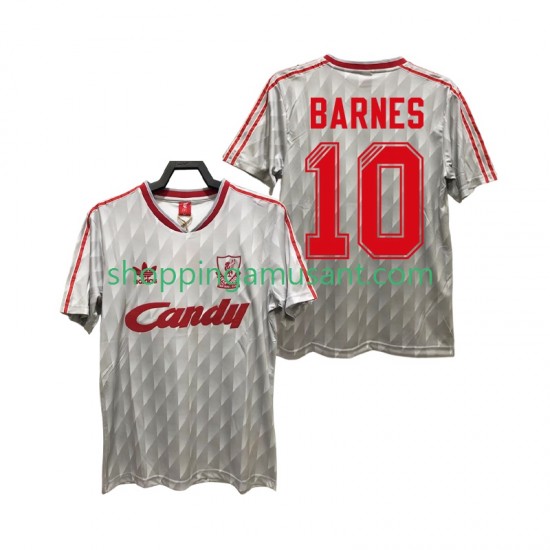 Maillot de Foot Liverpool BARNES 10 1989 1991 Rétro Homme Extérieur Manche Courte