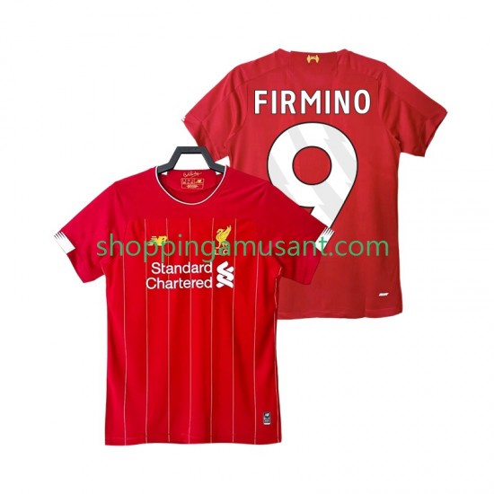 Maillot de Foot Liverpool FIRMINO 9 2019 2020 Rétro Homme Domicile Manche Courte