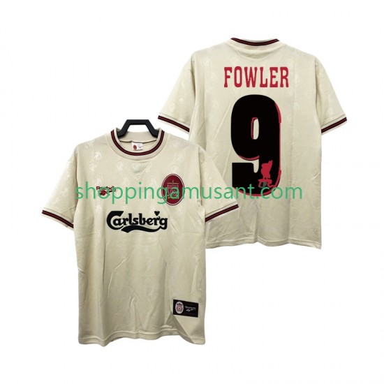Maillot de Foot Liverpool FOWLER 9 1996 1997 Rétro Homme Extérieur Manche Courte
