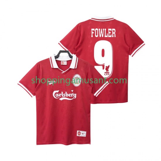 Maillot de Foot Liverpool FOWLER 9 1996 Rétro Homme Domicile 1998 Manche Courte