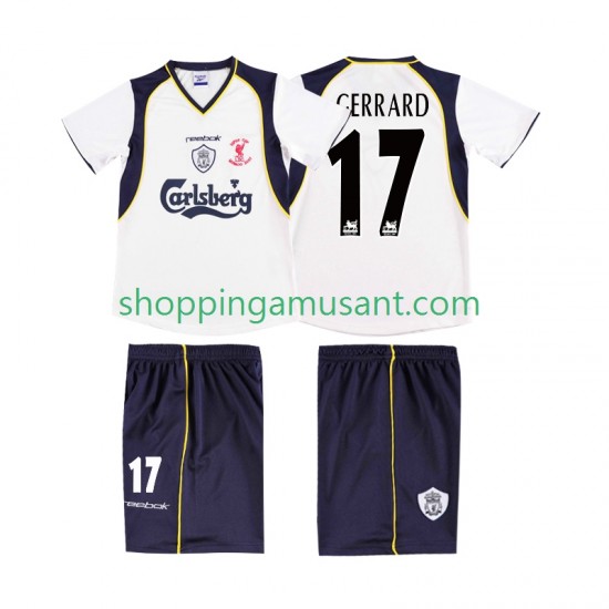 Maillot de Foot Liverpool GERRARD 17 LWP 2001 Rétro Homme Extérieur 2002 Manche Courte