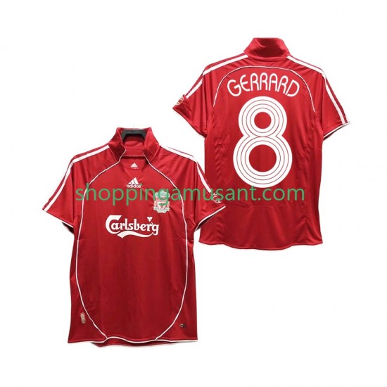 Maillot de Foot Liverpool GERRARD 8 Rétro Homme Domicile 2008 2006 Manche Courte