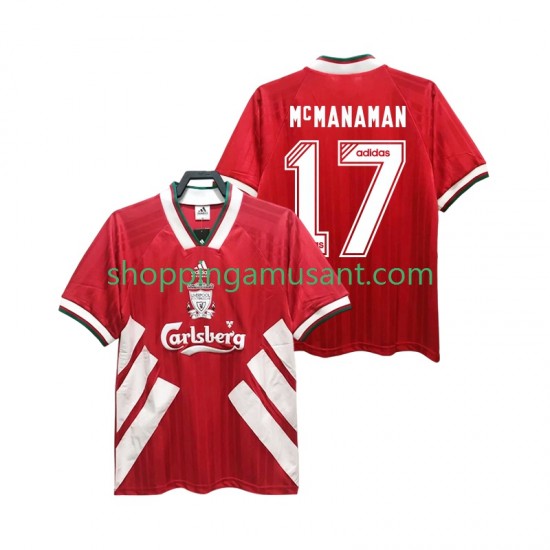 Maillot de Foot Liverpool MCMANAMAN 17 1993 1995 Rétro Homme Domicile Manche Courte