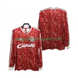 Maillot de Foot Liverpool 1989 1991 Rétro Homme Domicile Manche Longue