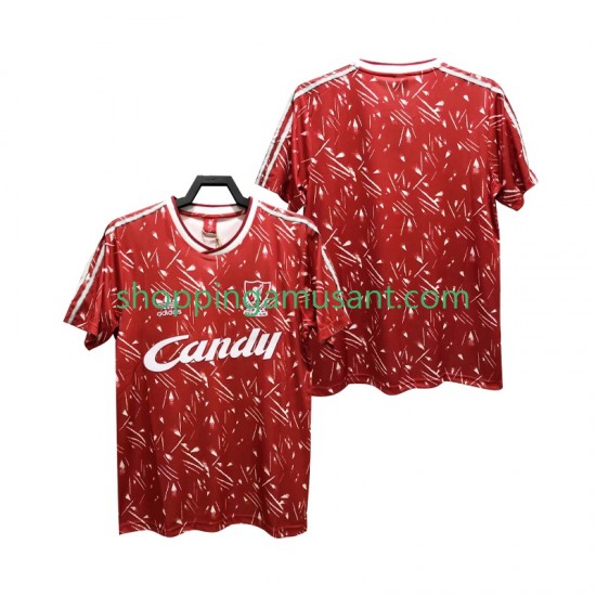 Maillot de Foot Liverpool 1989 1991 Rétro Homme Domicile Manche Courte