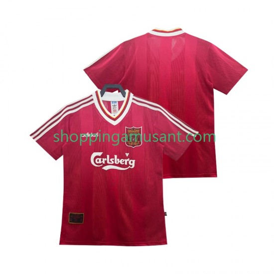 Maillot de Foot Liverpool 1995 1996 Rétro Homme Domicile Manche Courte