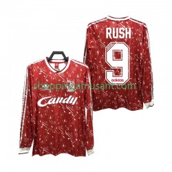 Maillot de Foot Liverpool Rush 9 1989 1991 Rétro Homme Domicile Manche Longue