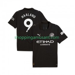 Maillot de Foot Manchester City Erling Haaland 9 Homme Extérieur 2025-2026 Manche Courte