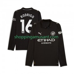 Maillot de Foot Manchester City Rodrigo Hernandez 16 Homme Extérieur 2025-2026 Manche Longue