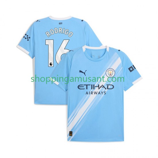 Maillot de Foot Manchester City Rodrigo Hernandez 16 Homme Domicile 2025-2026 Manche Courte