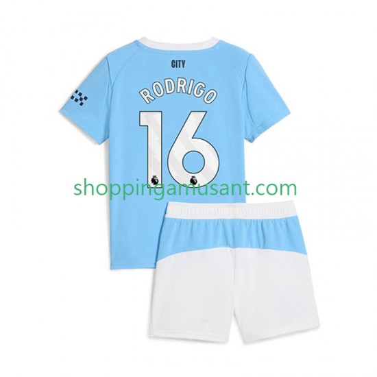 Maillot de Foot Manchester City Rodrigo Hernandez 16 Enfant Domicile 2025-2026 Manche Courte