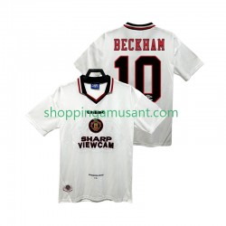 Maillot de Foot Manchester United BECKEHAM 10 1996 1997 Rétro Homme Extérieur Manche Courte