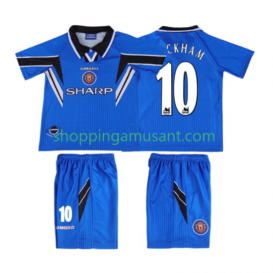 Maillot de Foot Manchester United BECKHAM 10 1996 Rétro Enfant Neutre 1998 Manche Courte