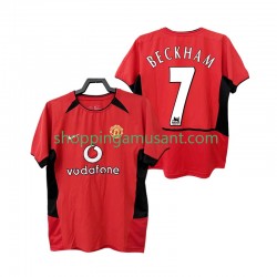 Maillot de Foot Manchester United BECKHAM 7 Rétro Homme Domicile 2004 2002 Manche Courte