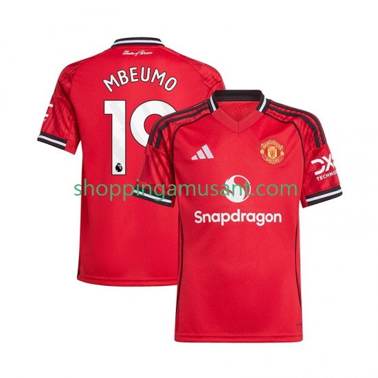 Maillot de Foot Manchester United Bryan Mbeumo 19 Homme Domicile 2025-2026 Manche Courte