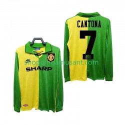 Maillot de Foot Manchester United CANTONA 7 1992 Rétro Homme Extérieur 1994 Manche Longue