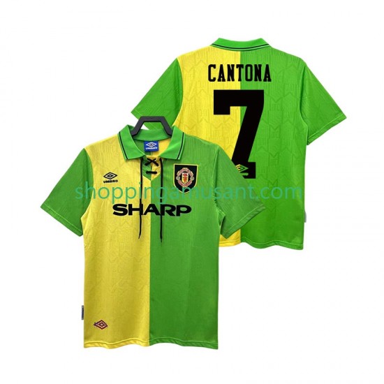 Maillot de Foot Manchester United CANTONA 7 1992 Rétro Homme Extérieur 1994 Manche Courte