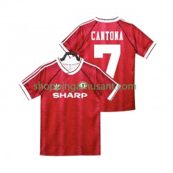 Maillot de Foot Manchester United CANTONA 7 1990 1992 Rétro Homme Domicile Manche Courte