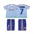 Maillot de Foot Manchester United CANTONA 7 1990 1992 Rétro Enfant Extérieur Manche Courte