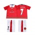 Maillot de Foot Manchester United CANTONA 7 1996 1997 Rétro Enfant Domicile Manche Courte