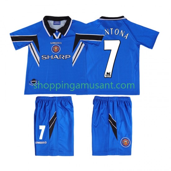 Maillot de Foot Manchester United CONTONA 7 1996 Rétro Enfant Neutre 1998 Manche Courte