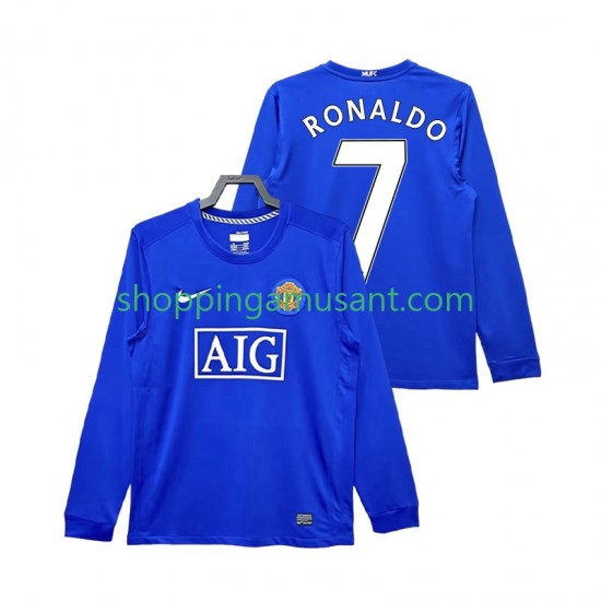 Maillot de Foot Manchester United Cristiano Ronaldo 7 2009 Rétro Homme Neutre 2008 Manche Longue