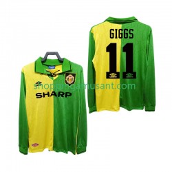 Maillot de Foot Manchester United GIGGS 11 1992 Rétro Homme Extérieur 1994 Manche Longue