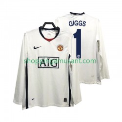 Maillot de Foot Manchester United GIGGS 11 Premier League 2009 Rétro Homme Extérieur 2008 Manche Longue