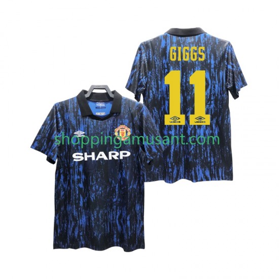 Maillot de Foot Manchester United GIGGS 11 1993 Rétro Homme Domicile Manche Courte