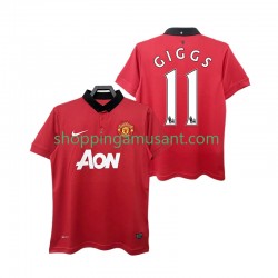 Maillot de Foot Manchester United GIGGS 11 2013 2014 Rétro Homme Domicile Manche Courte