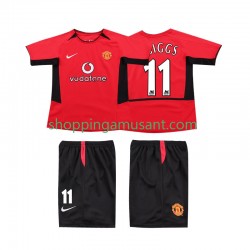 Maillot de Foot Manchester United GIGGS 11 Rétro Enfant Domicile 2004 2002 Manche Courte