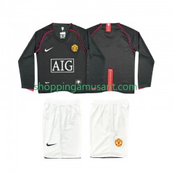 Maillot de Foot Manchester United 2007 Rétro Enfant Extérieur 2008 Manche Longue
