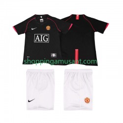 Maillot de Foot Manchester United 2007 Rétro Enfant Extérieur 2008 Manche Courte