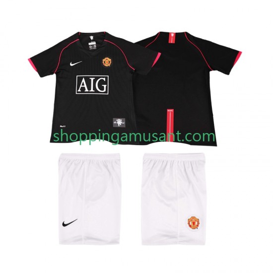 Maillot de Foot Manchester United 2007 Rétro Enfant Extérieur 2008 Manche Courte