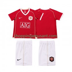 Maillot de Foot Manchester United 2007 Rétro Enfant Domicile 2006 Manche Courte