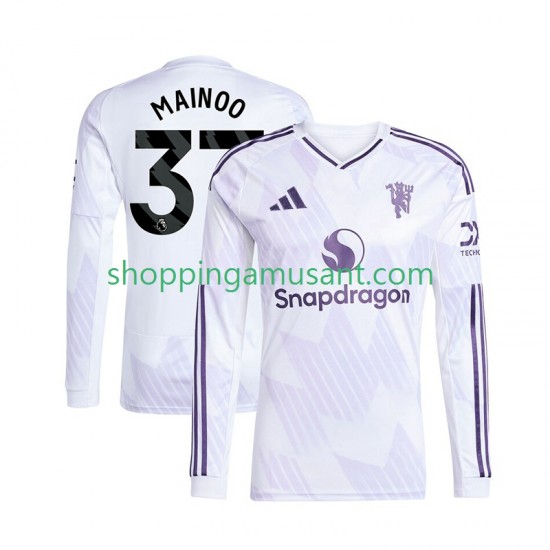Maillot de Foot Manchester United Kobbie Mainoo 37 Homme Extérieur 2025-2026 Manche Longue