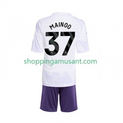 Maillot de Foot Manchester United Kobbie Mainoo 37 Enfant Extérieur 2025-2026 Manche Courte